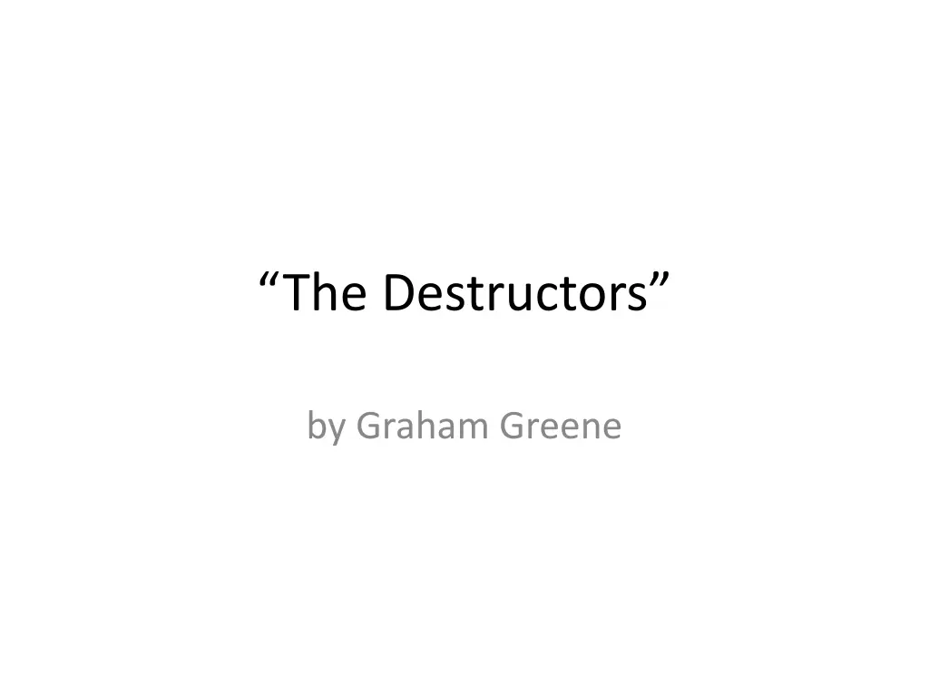the destructors n.w