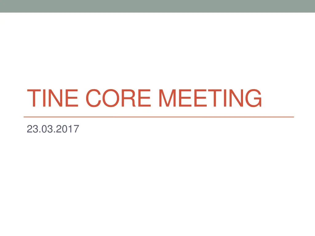 tine core meeting n.w