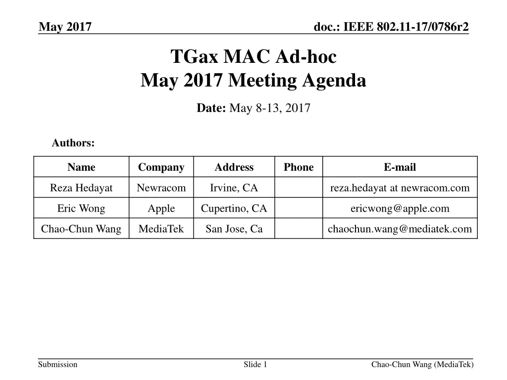 may 2017 n.w