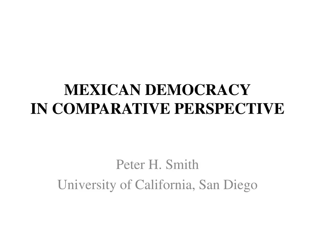mexican democracy in comparative perspective n.w