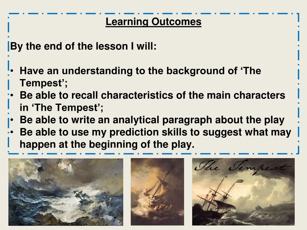 learning outcomes n.w