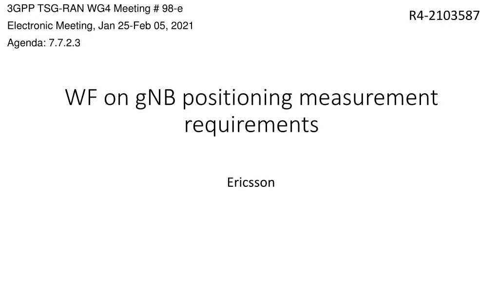 3gpp tsg ran wg4 meeting 98 e electronic meeting n.w
