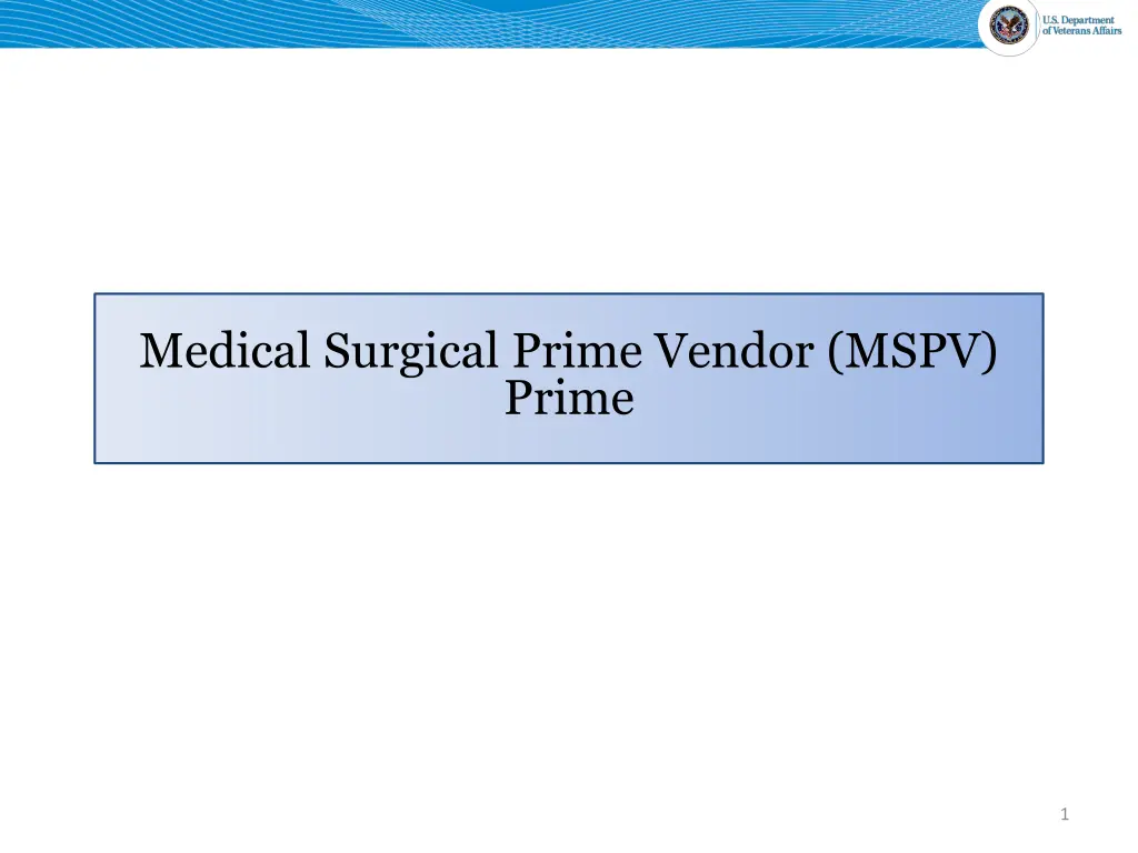 medical surgical prime vendor mspv prime n.w