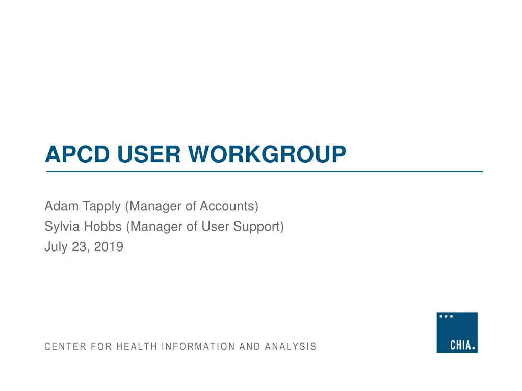 apcd user workgroup n.w