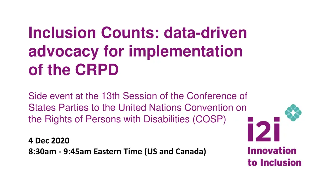 inclusion counts data driven advocacy n.w