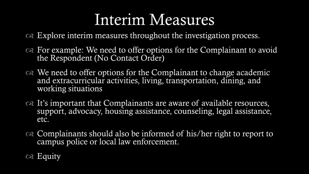 interim measures n.w