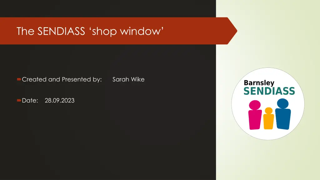the sendiass shop window n.w