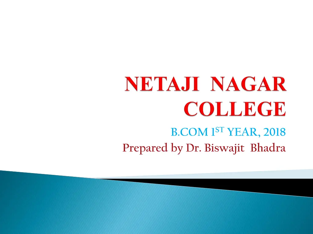 b com 1 st year 2018 prepared by dr biswajit n.w