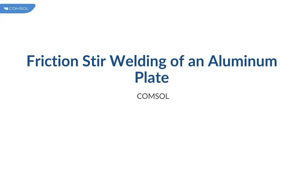 friction stir welding of an aluminum plate n.w