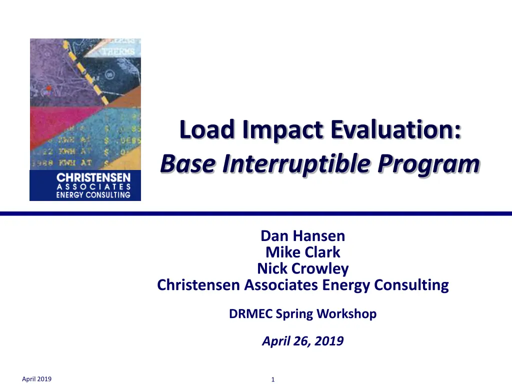 load impact evaluation base interruptible program n.w