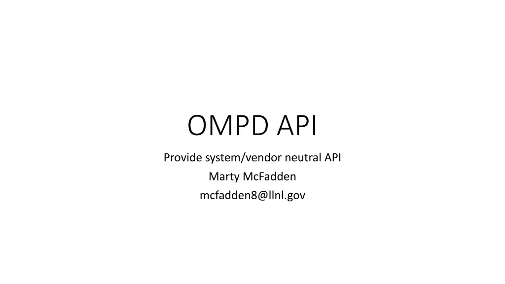 ompd api n.w