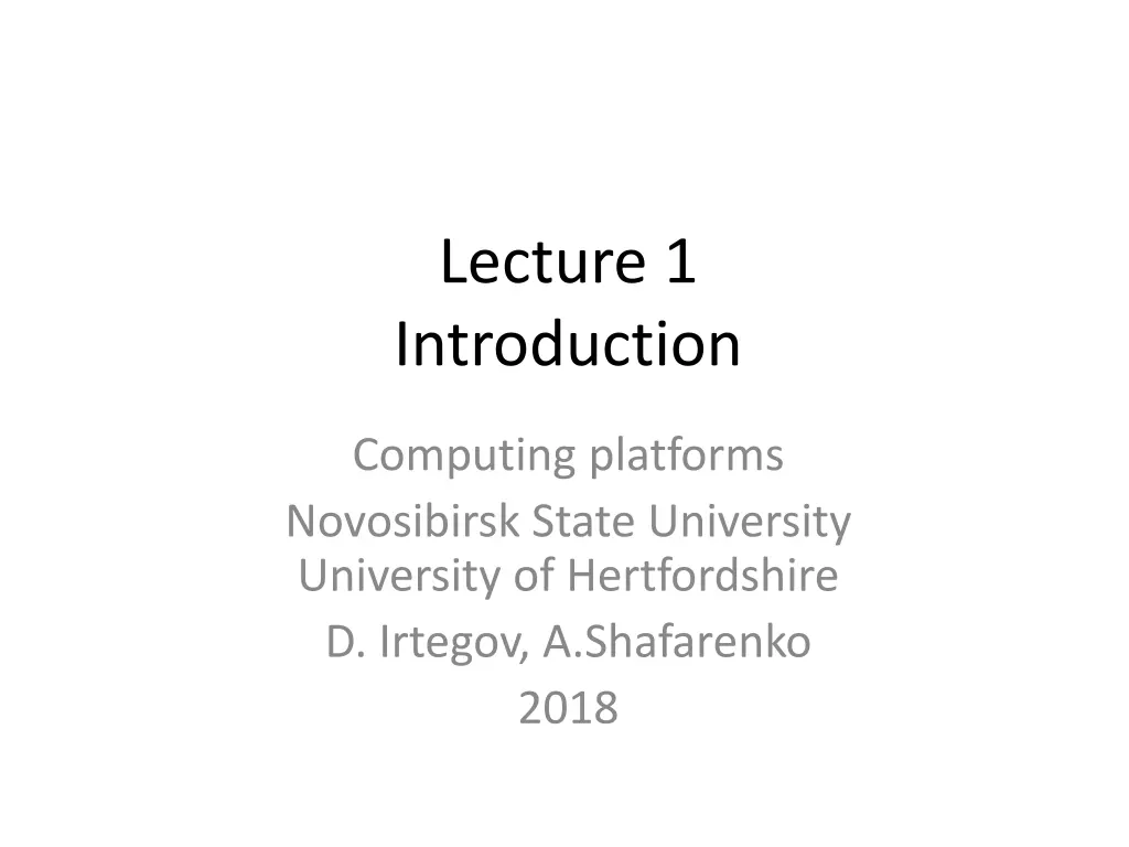 lecture 1 introduction n.w