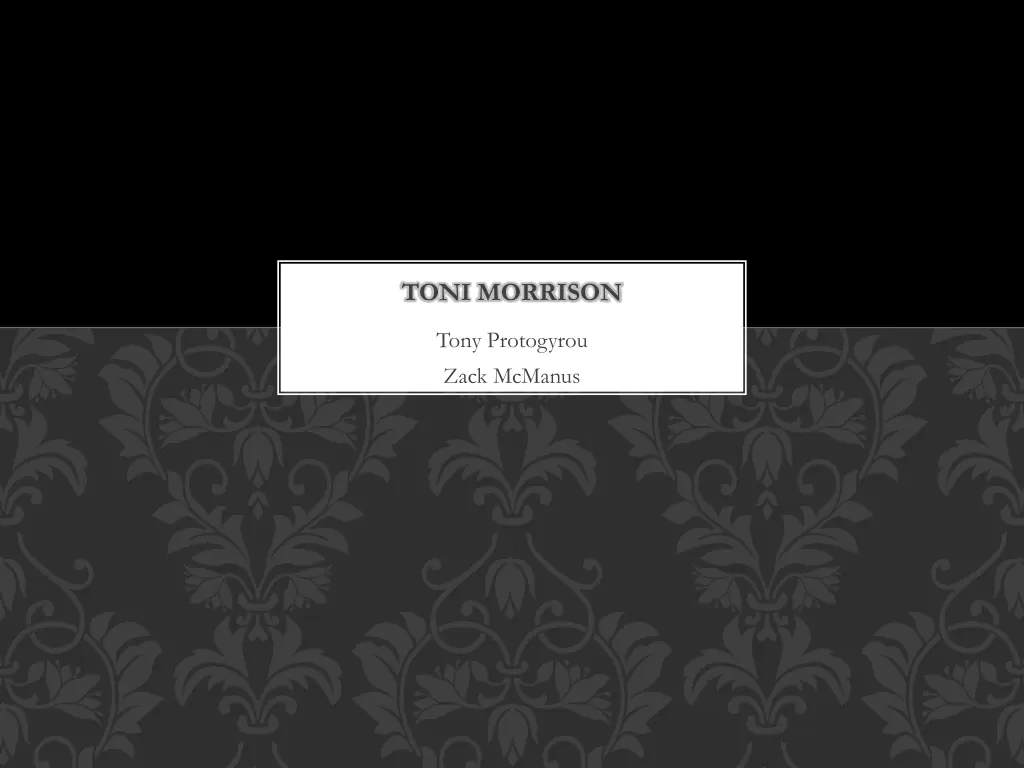 toni morrison n.w