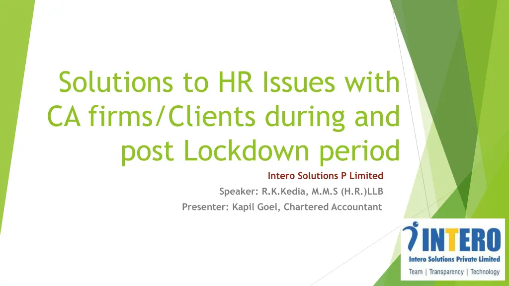 solutions to hr issues with ca firms clients n.w