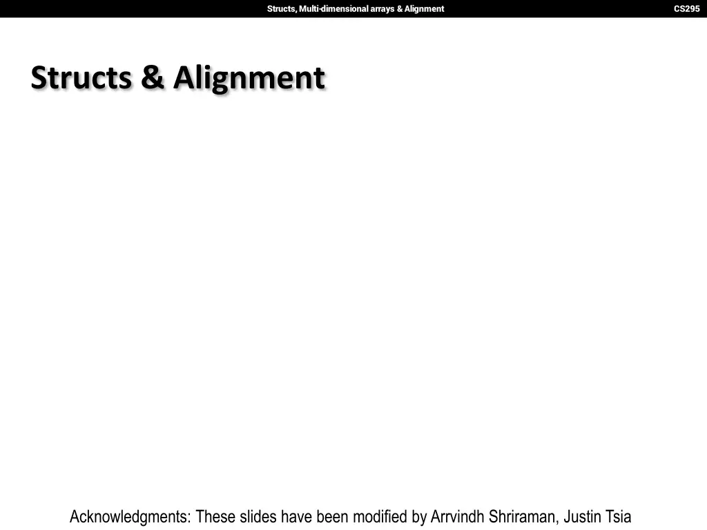 structs multi dimensional arrays alignment n.w