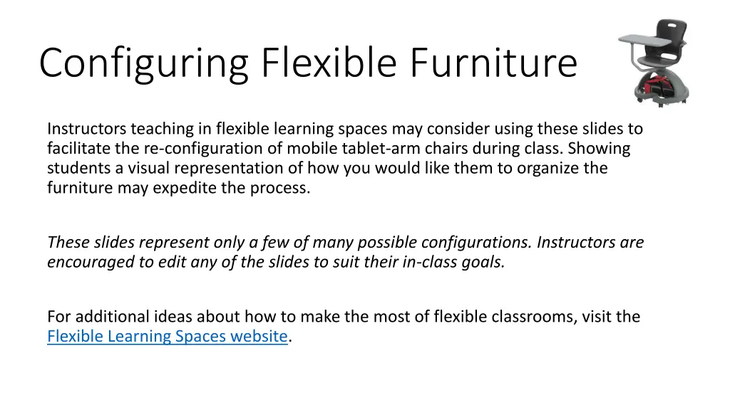 configuring flexible furniture n.w