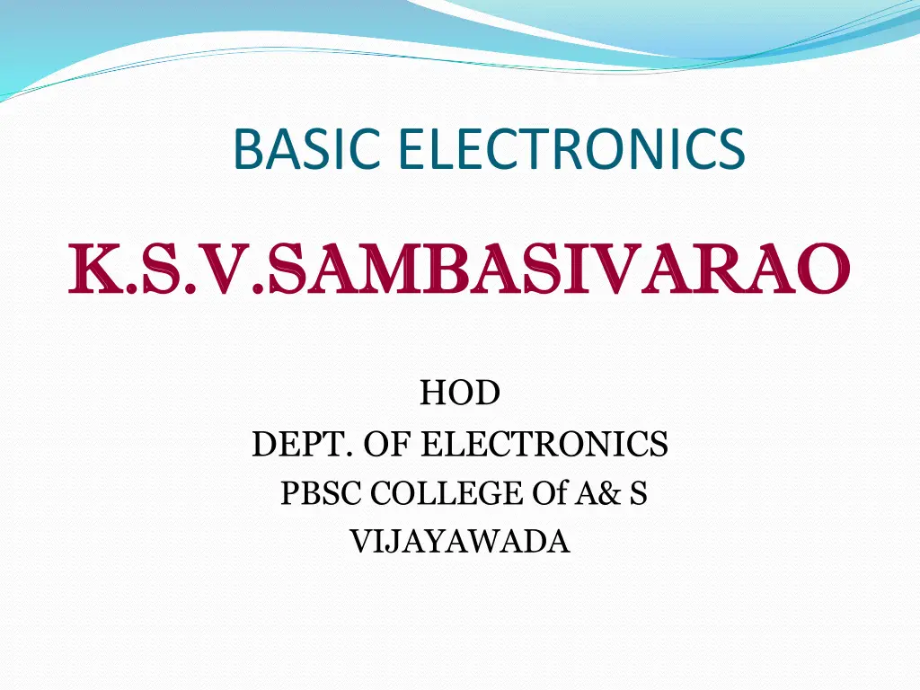 basic electronics n.w