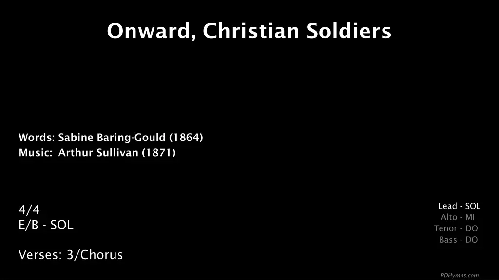 onward christian soldiers n.w