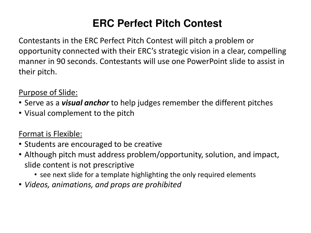 erc perfect pitch contest n.w