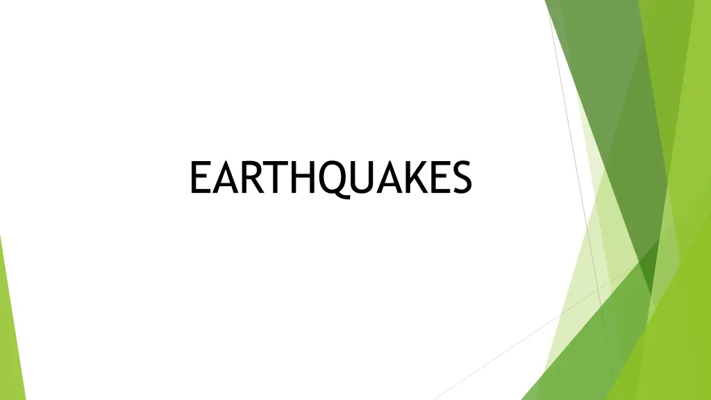 earthquakes n.w