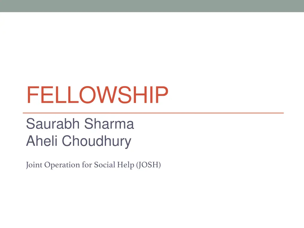 fellowship saurabh sharma aheli choudhury n.w