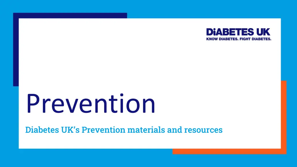 prevention diabetes uk s prevention materials n.w