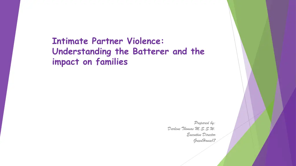 intimate partner violence understanding n.w