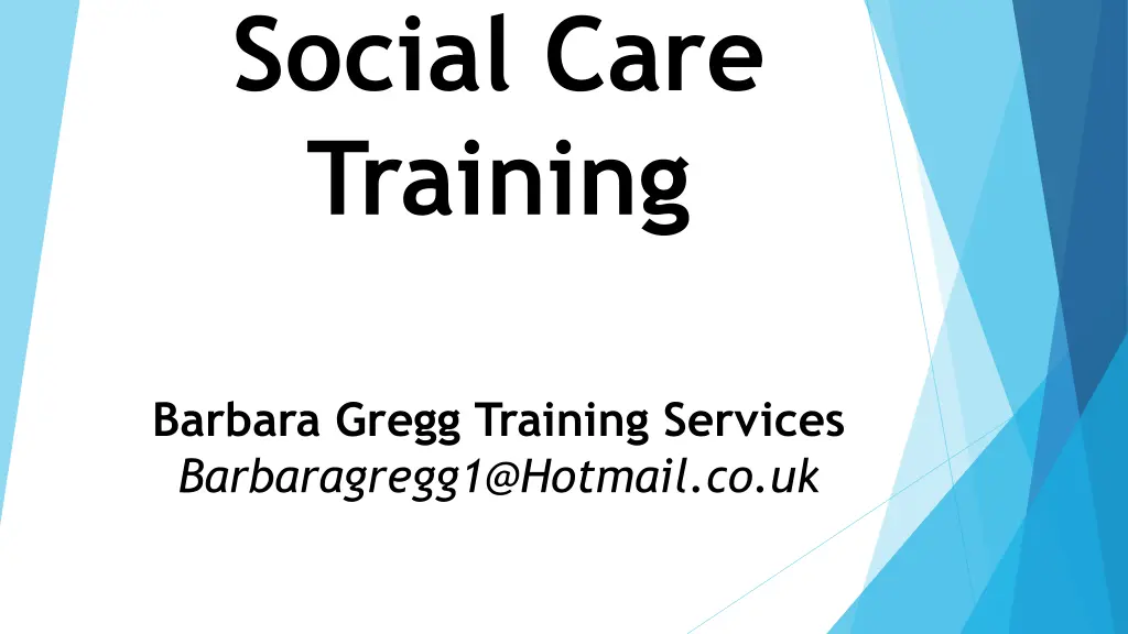 social care training n.w