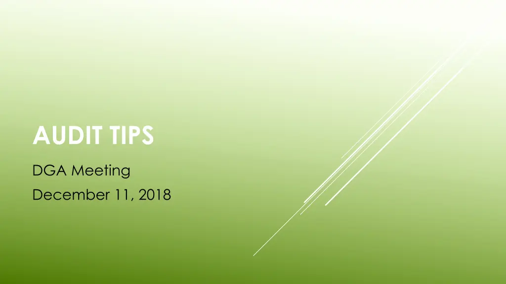 audit tips n.w