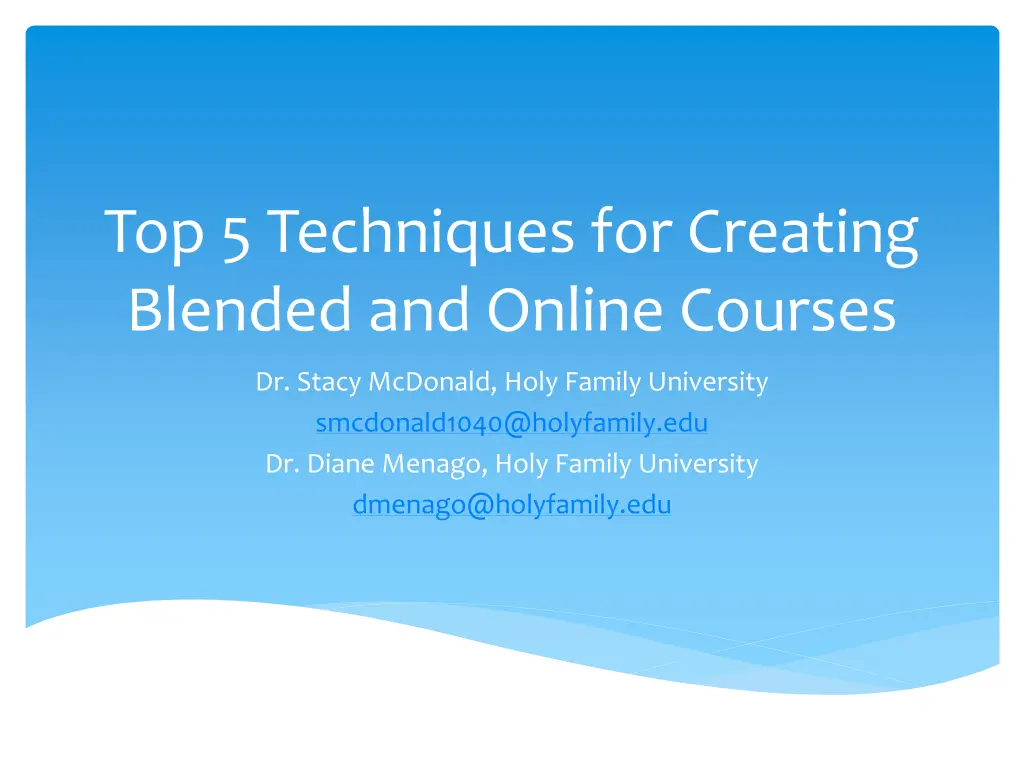 top 5 techniques for creating blended and online n.w