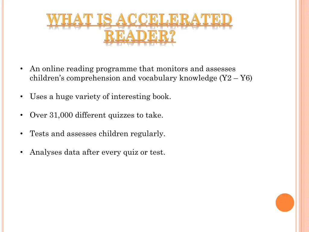 an online reading programme that monitors n.w