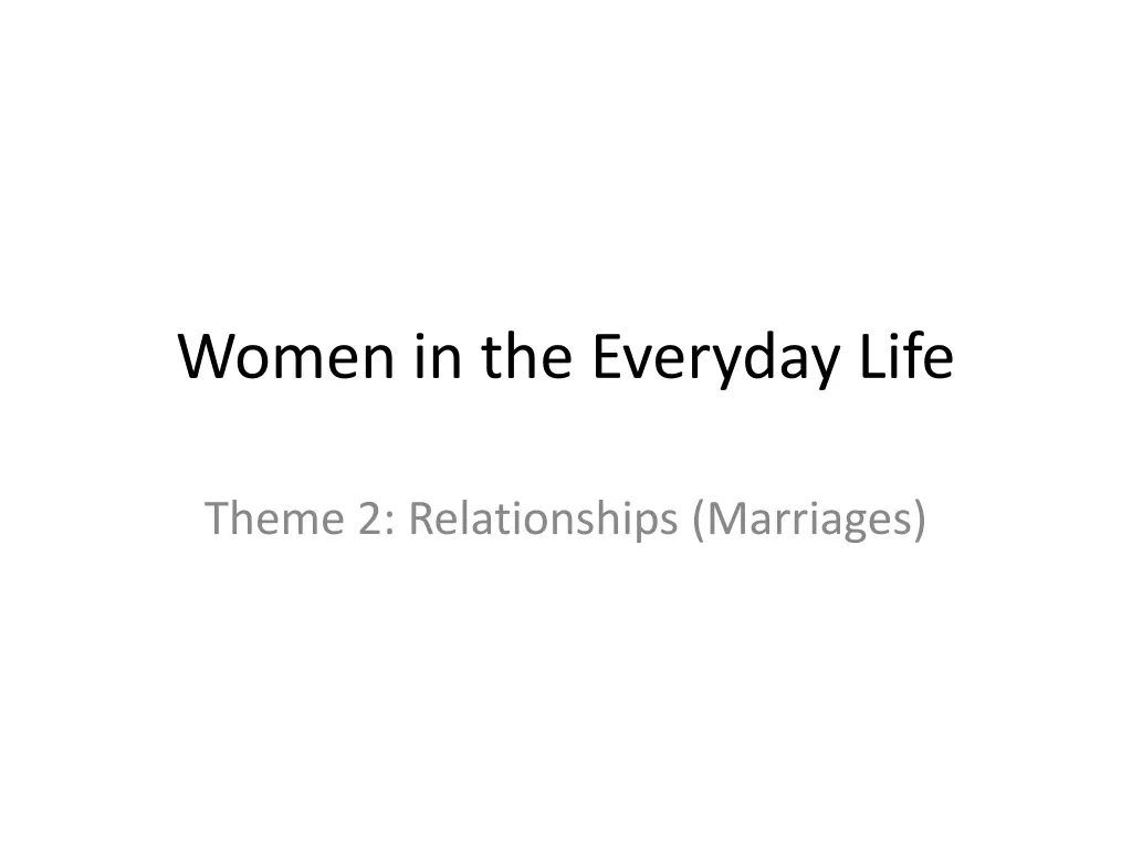 women in the everyday life n.w