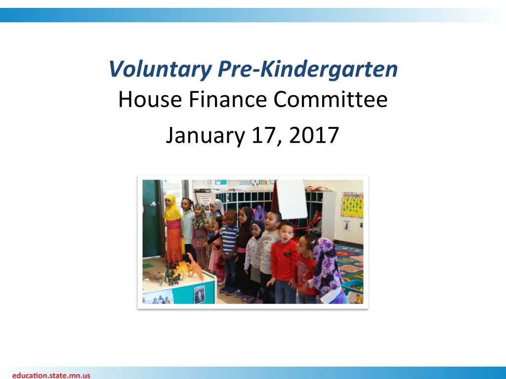 voluntary pre kindergarten house finance n.w