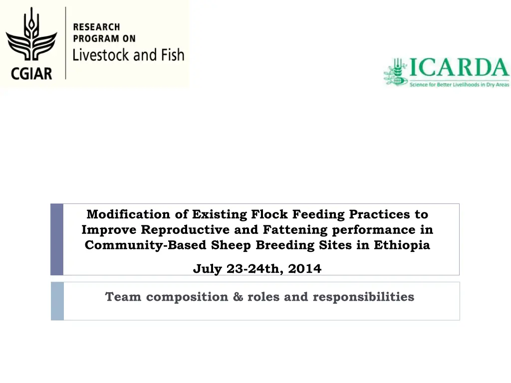 modification of existing flock feeding practices n.w