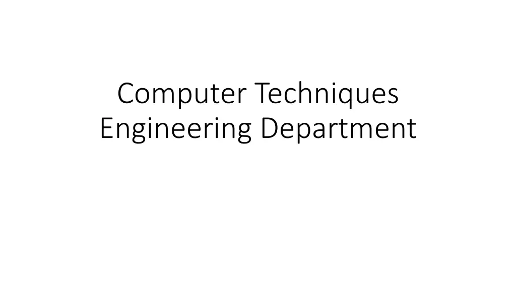 computer techniques engineering department n.w