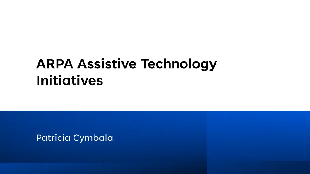 arpa assistive technology initiatives n.w
