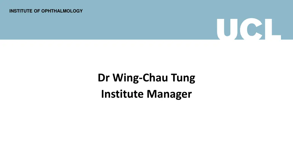 institute of ophthalmology n.w
