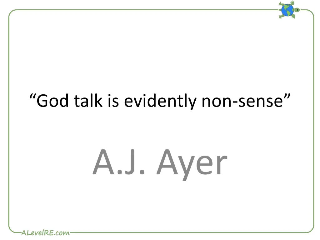 god talk is evidently non sense n.w