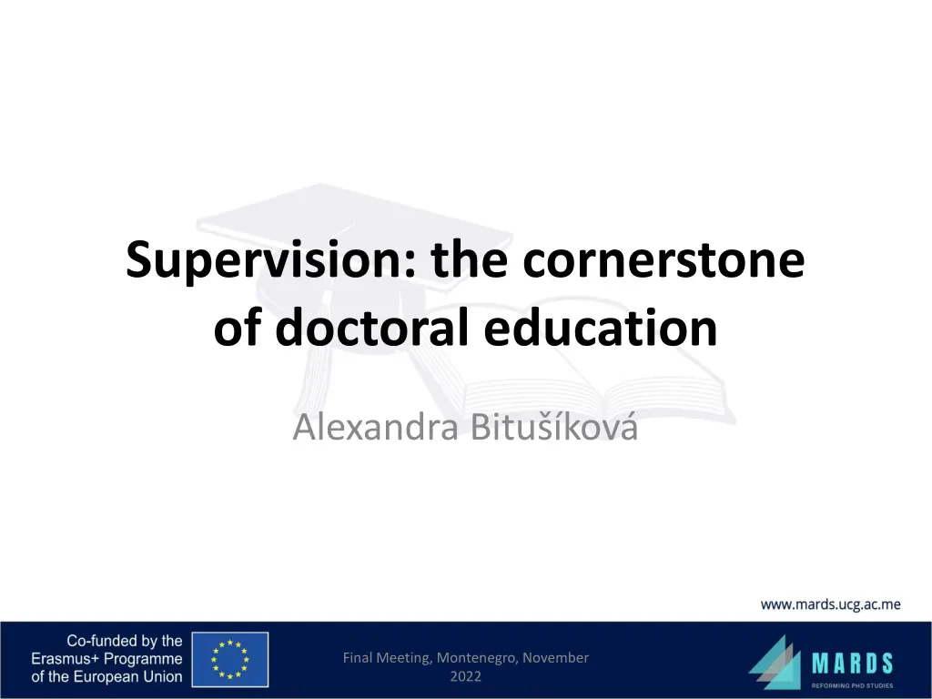supervision the cornerstone of doctoral education n.w
