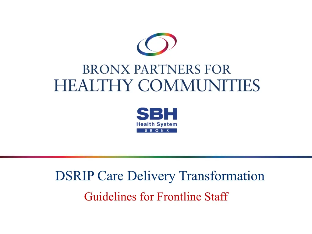 dsrip care delivery transformation n.w