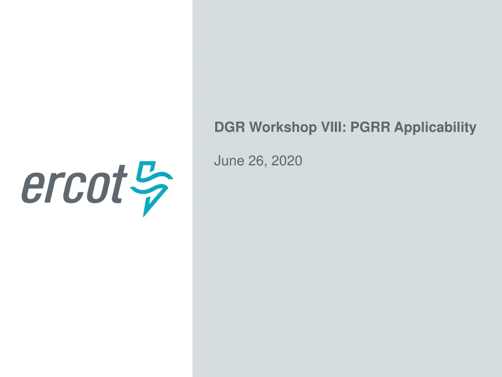 dgr workshop viii pgrr applicability n.w