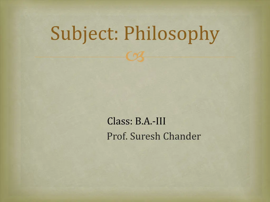 subject philosophy n.w