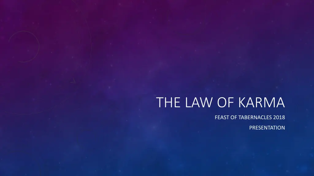 the law of karma n.w
