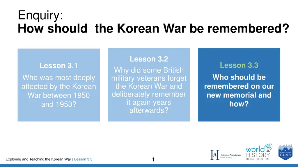 enquiry how should the korean war be remembered n.w
