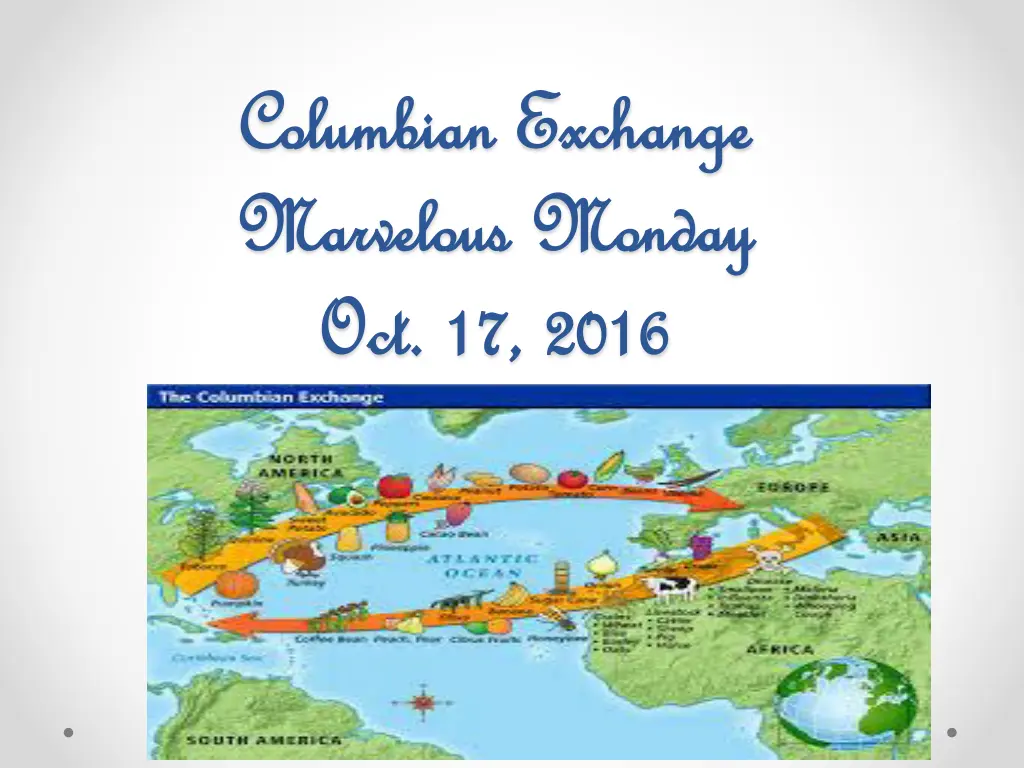columbian exchange columbian exchange marvelous n.w