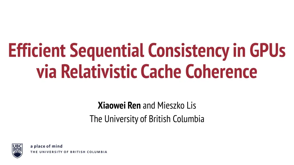 efficient sequential consistency in gpus n.w