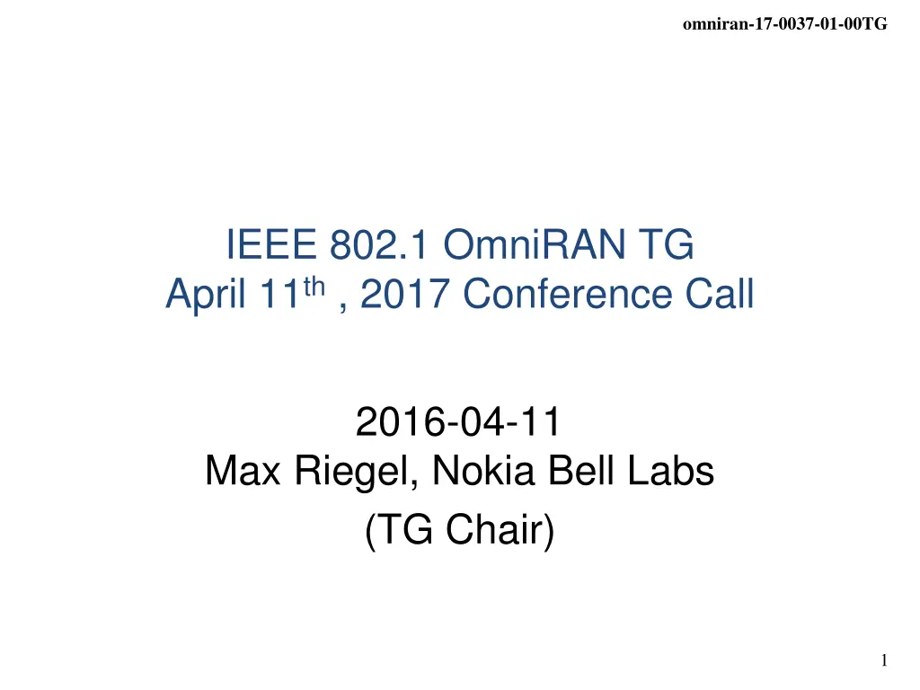 omniran 17 0037 01 00tg n.w
