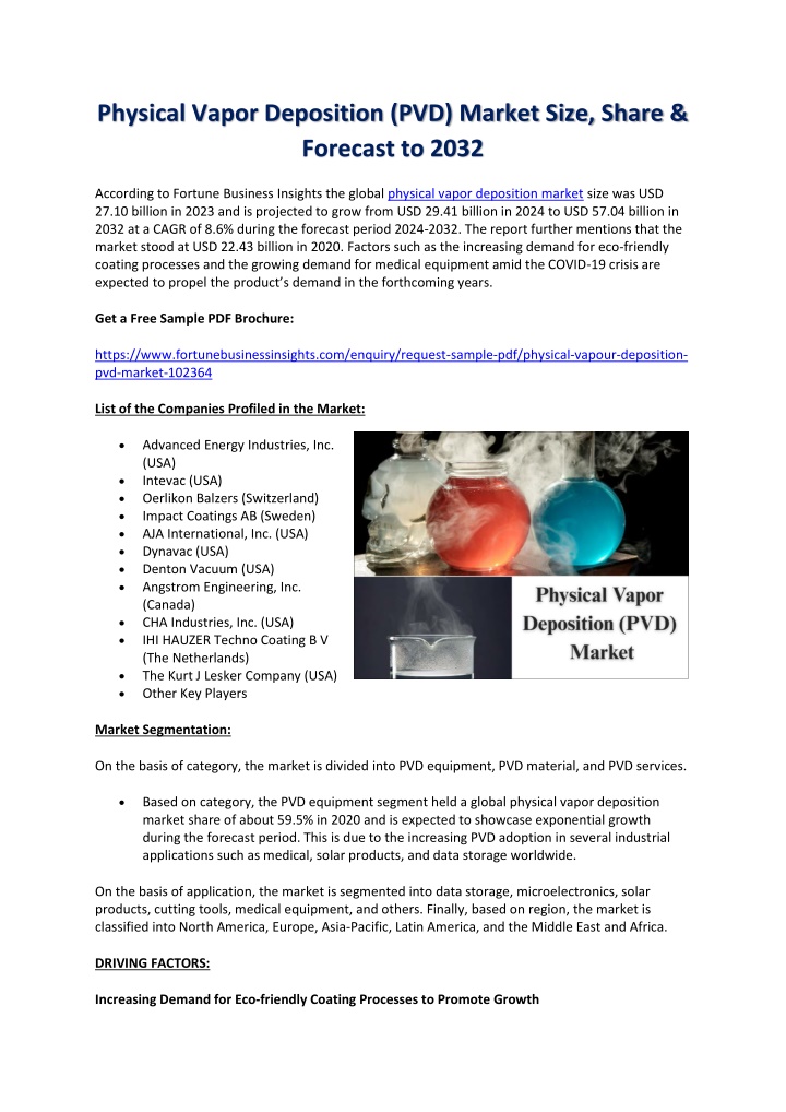 physical vapor deposition pvd market size share n.w