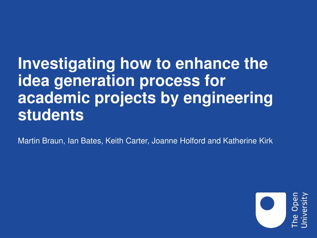 investigating how to enhance the idea generation n.w