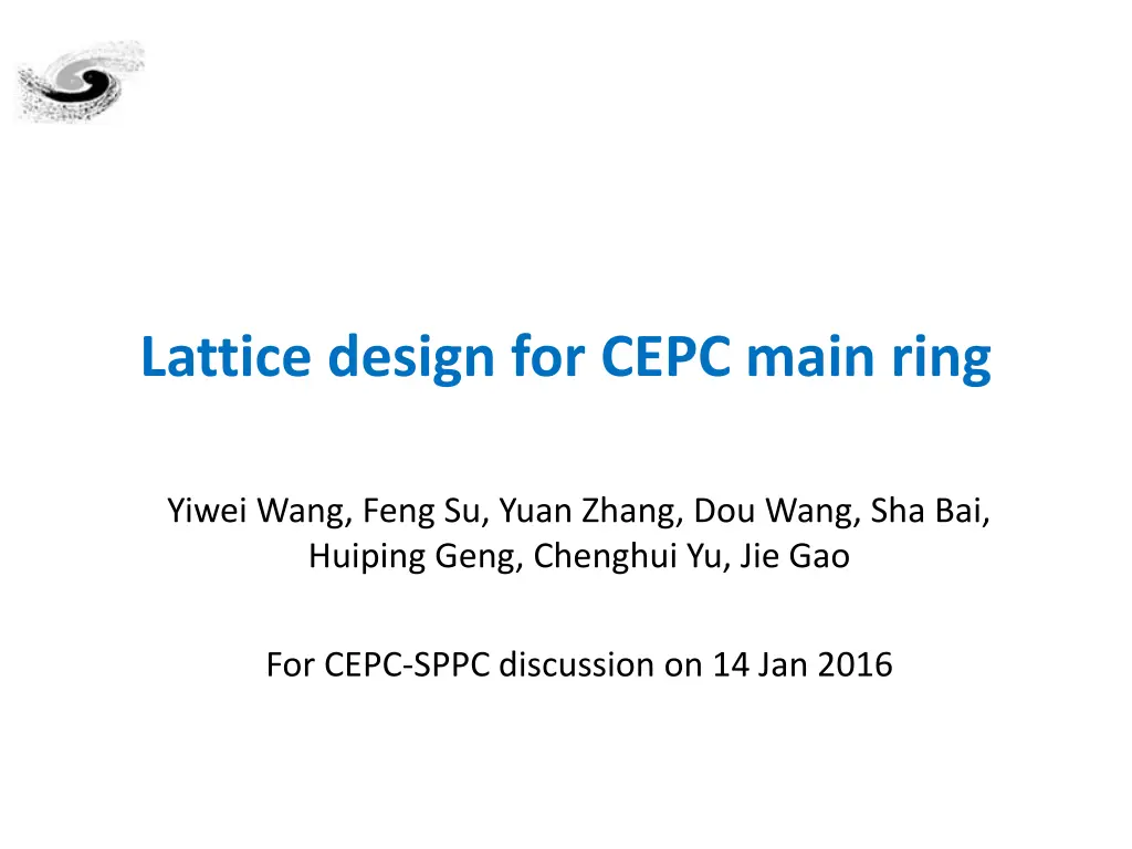 lattice design for cepc main ring n.w